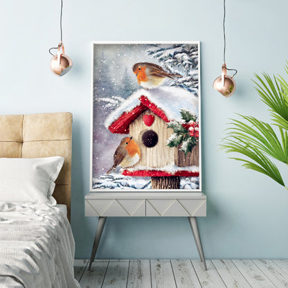 Christmas Snow - Full Round Drill Diamond Painting 30*40CM