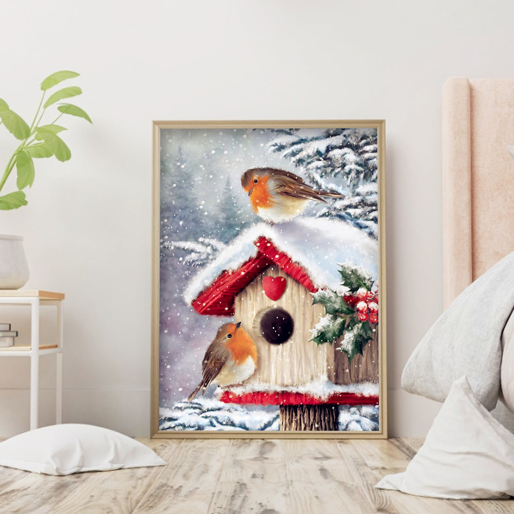 Christmas Snow - Full Round Drill Diamond Painting 30*40CM