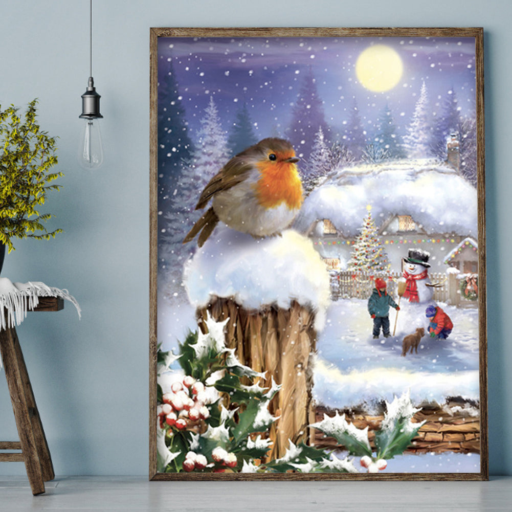 Christmas Snow - Full Round Drill Diamond Painting 30*40CM