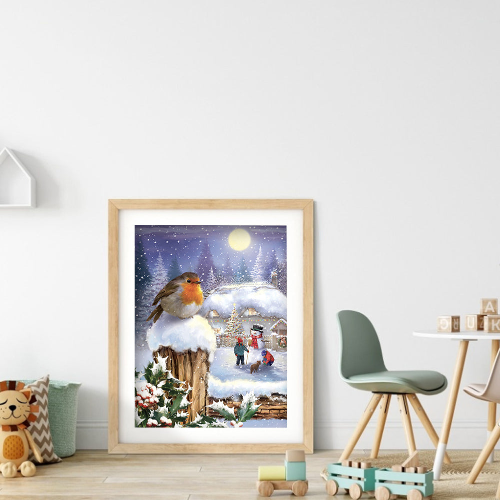 Christmas Snow - Full Round Drill Diamond Painting 30*40CM