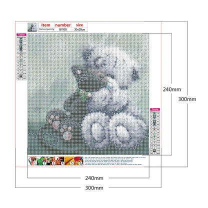 Bear Toy - Full Round Drill Diamond Painting 30*30CM