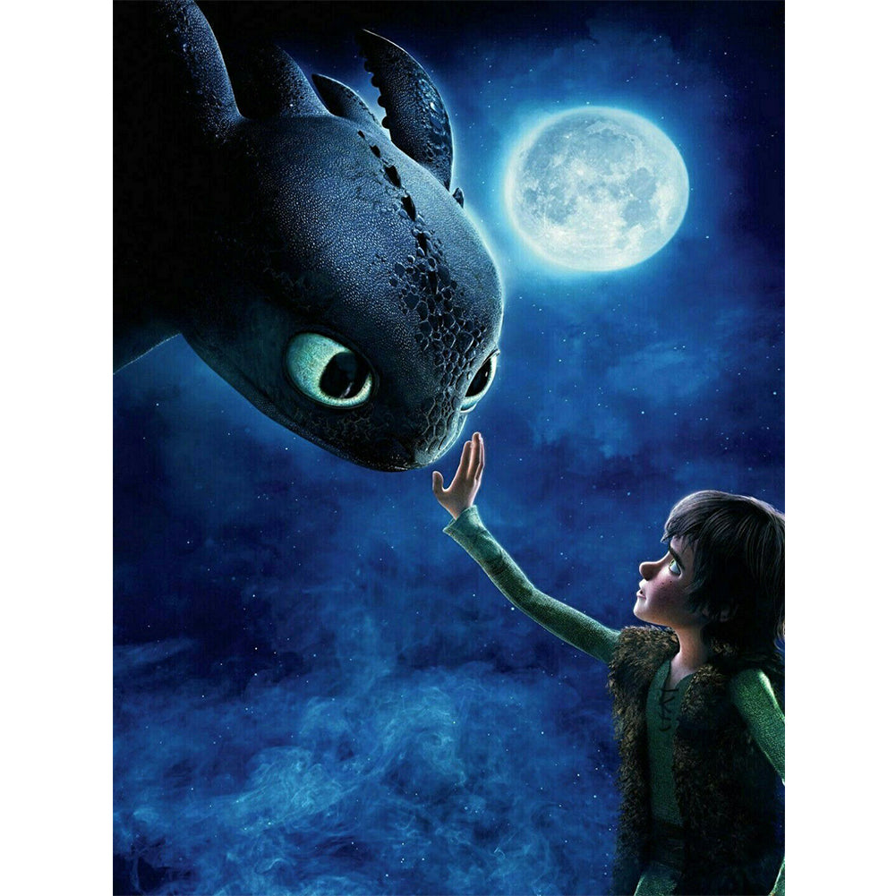 Train Dragon - Full Round Drill Diamond Painting 30*40CM