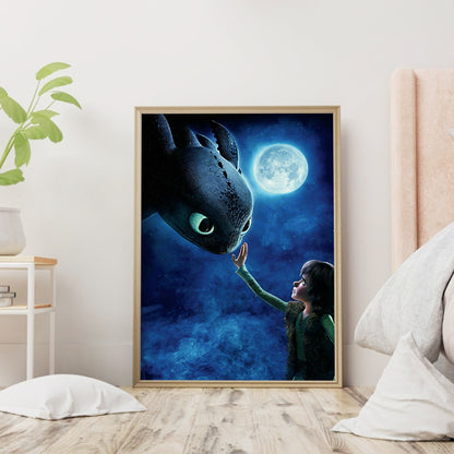 Train Dragon - Full Round Drill Diamond Painting 30*40CM