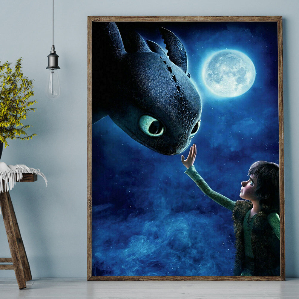 Train Dragon - Full Round Drill Diamond Painting 30*40CM