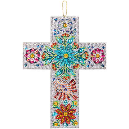 DIY Diamond Painting Cross Pendant Acrylic Mosaic Hanging Wall Home Decor