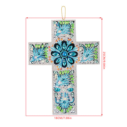 DIY Diamond Painting Cross Pendant Acrylic Mosaic Hanging Wall Home Decor