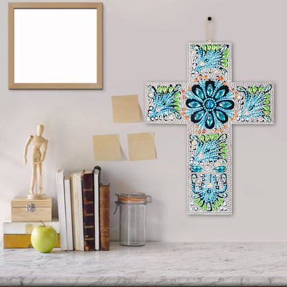 DIY Diamond Painting Cross Pendant Acrylic Mosaic Hanging Wall Home Decor