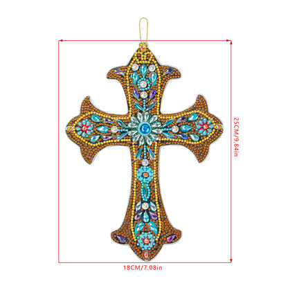 DIY Diamond Painting Cross Pendant Acrylic Mosaic Hanging Wall Home Decor