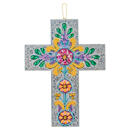 DIY Diamond Painting Cross Pendant Acrylic Mosaic Hanging Wall Home Decor