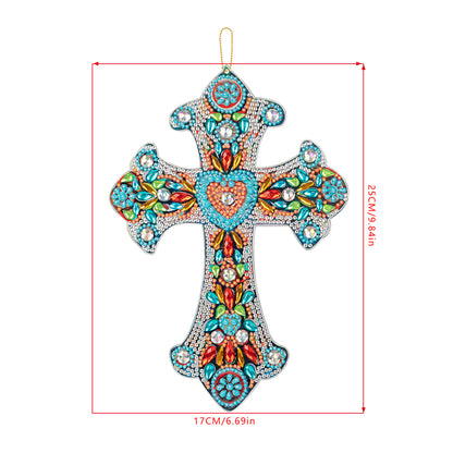 DIY Diamond Painting Cross Pendant Acrylic Mosaic Hanging Wall Home Decor