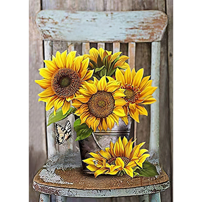 Sunflower - Full Round Drill Diamond Painting 30*40CM