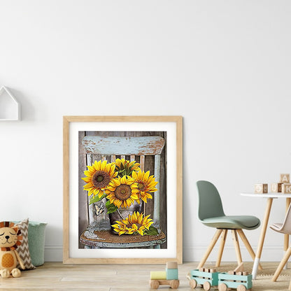 Sunflower - Full Round Drill Diamond Painting 30*40CM