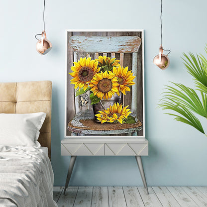 Sunflower - Full Round Drill Diamond Painting 30*40CM