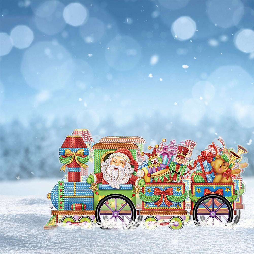 Diamond Painting Christmas Car Kids Toys Acrylic DIY Crafts Handmade Model