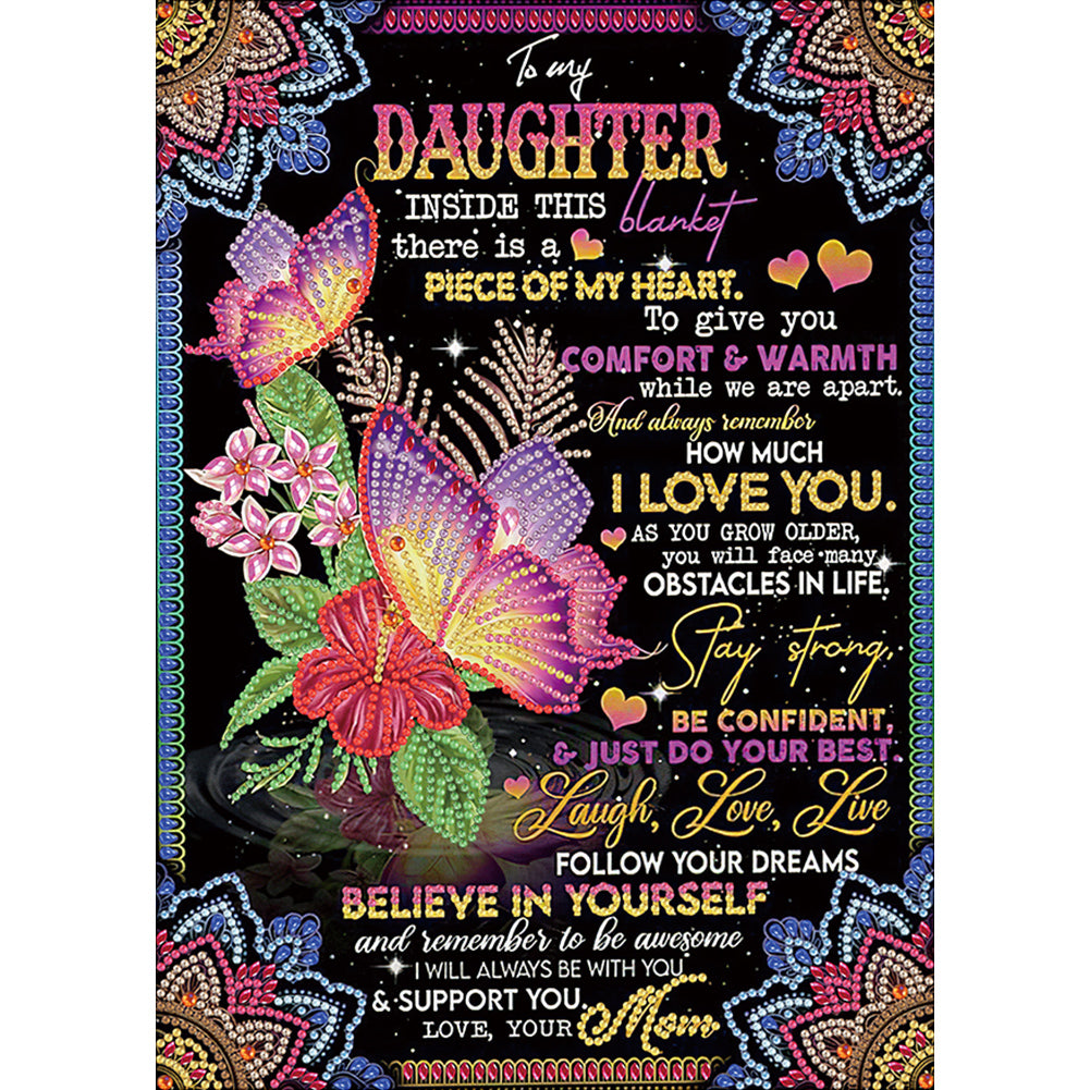 Letters - Special Shaped Drill Diamond Painting 30*40CM