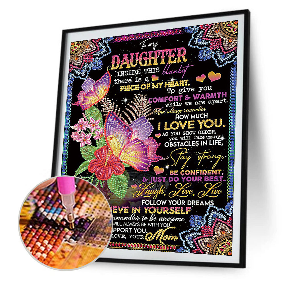 Letters - Special Shaped Drill Diamond Painting 30*40CM