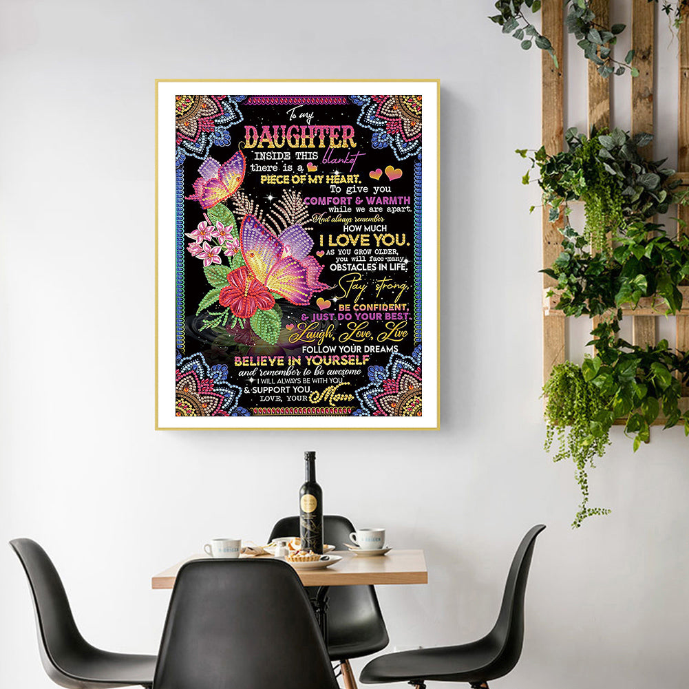 Letters - Special Shaped Drill Diamond Painting 30*40CM