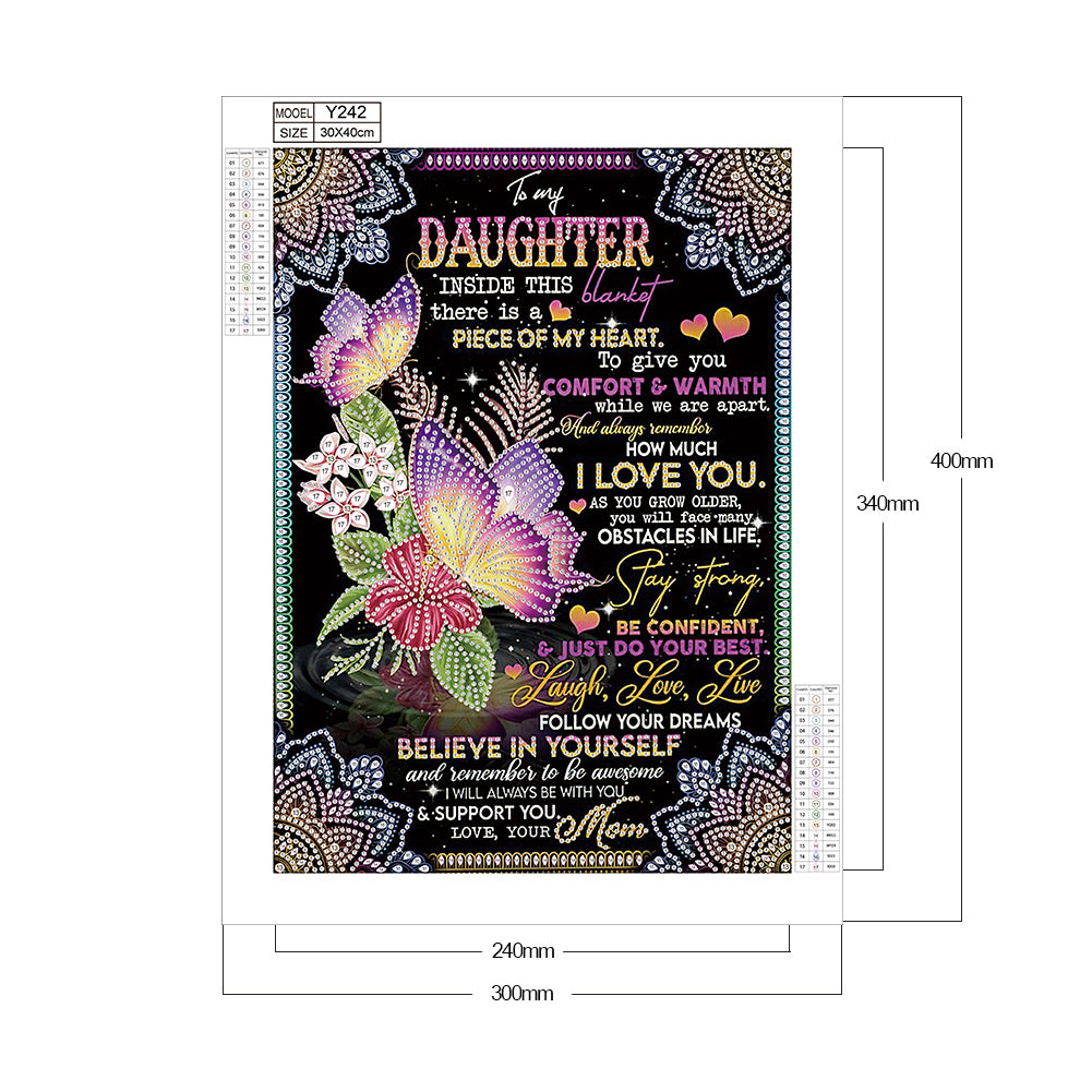 Letters - Special Shaped Drill Diamond Painting 30*40CM