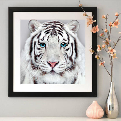 White Tiger - Full Round Drill Diamond Painting 30*30CM