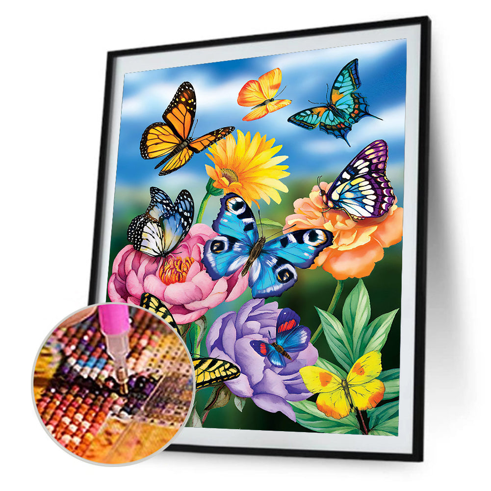 Butterfly - Full Round Drill Diamond Painting 30*40CM