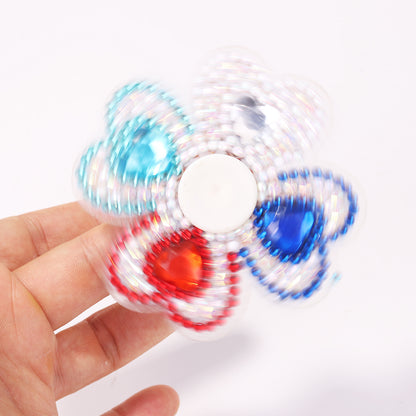 Double Sided DIY Diamond Painting Spinner Fingertip Gyro Relief Stress Toys