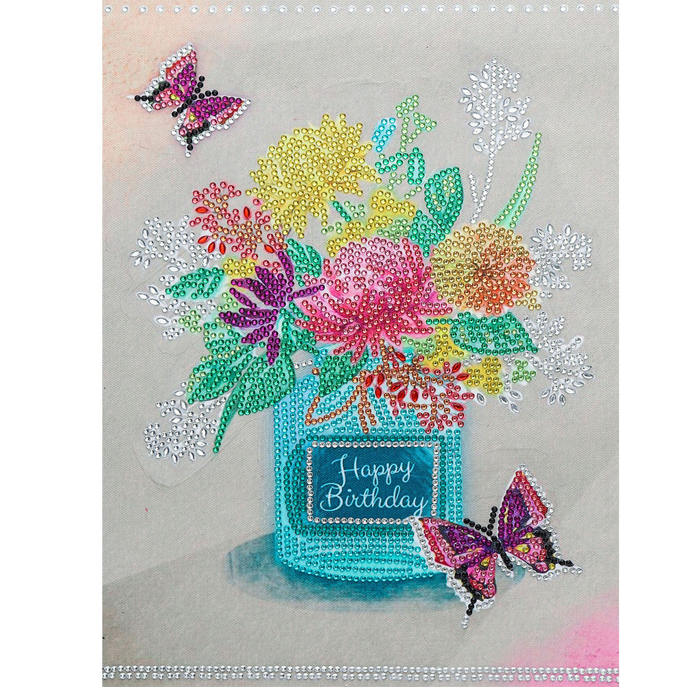 Flowers - Special Shaped Drill Diamond Painting 30*40CM