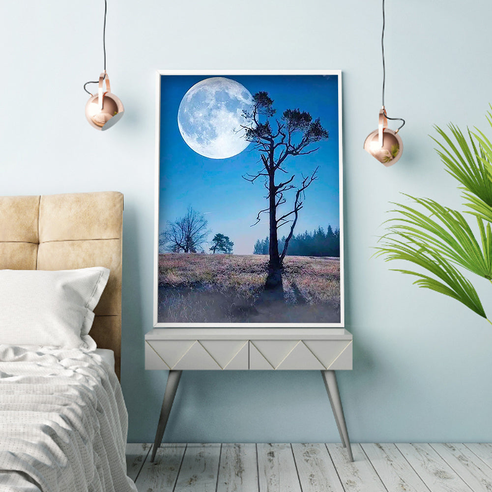 Moon Landscape - Full Square Drill Diamond Painting 30*40CM