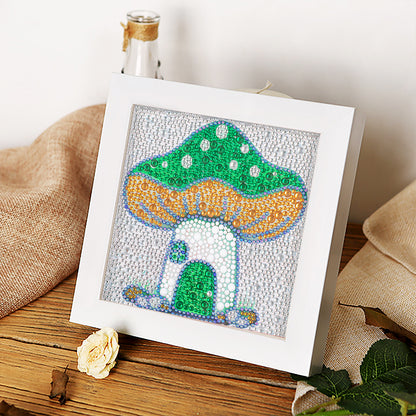 Mushroom House - Special Shaped Drill Diamond Painting 18*18CM