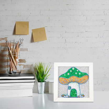 Mushroom House - Special Shaped Drill Diamond Painting 18*18CM