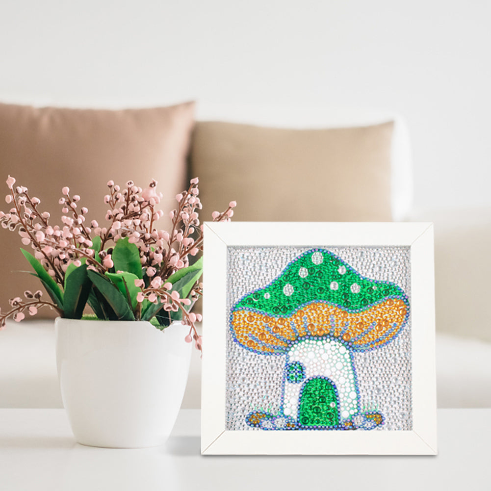 Mushroom House - Special Shaped Drill Diamond Painting 18*18CM