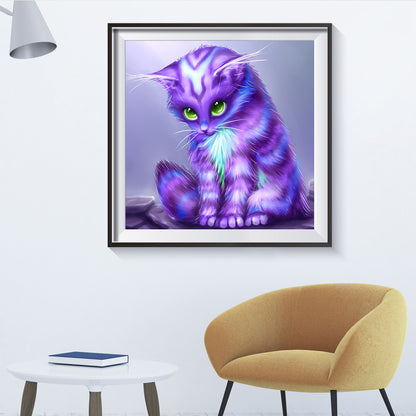 Cat - Full Round Drill Diamond Painting 30*30CM