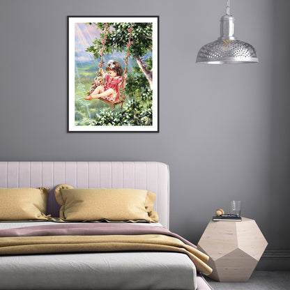 Girl - Full Round Drill Diamond Painting 30*40CM