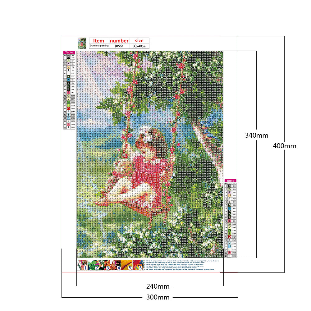 Girl - Full Round Drill Diamond Painting 30*40CM