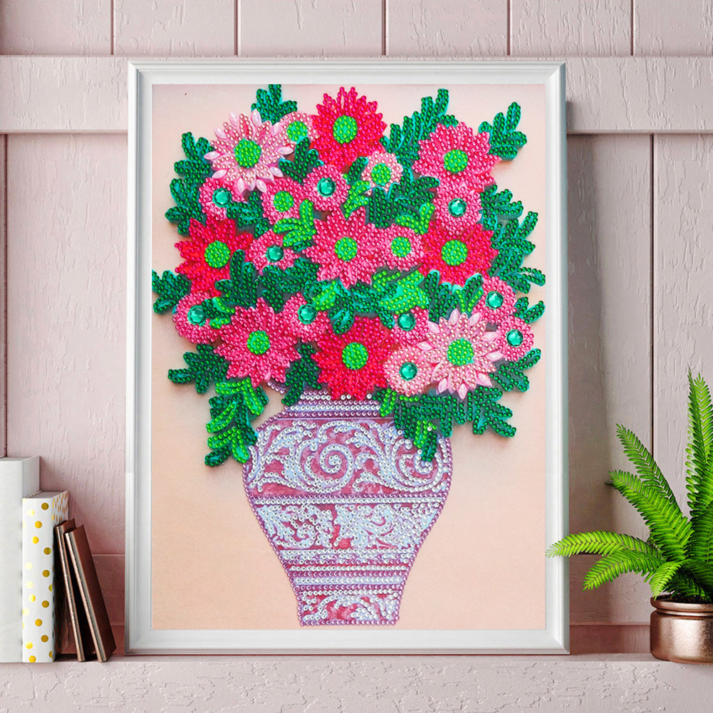 Flowers - Special Shaped Drill Diamond Painting 30*40CM