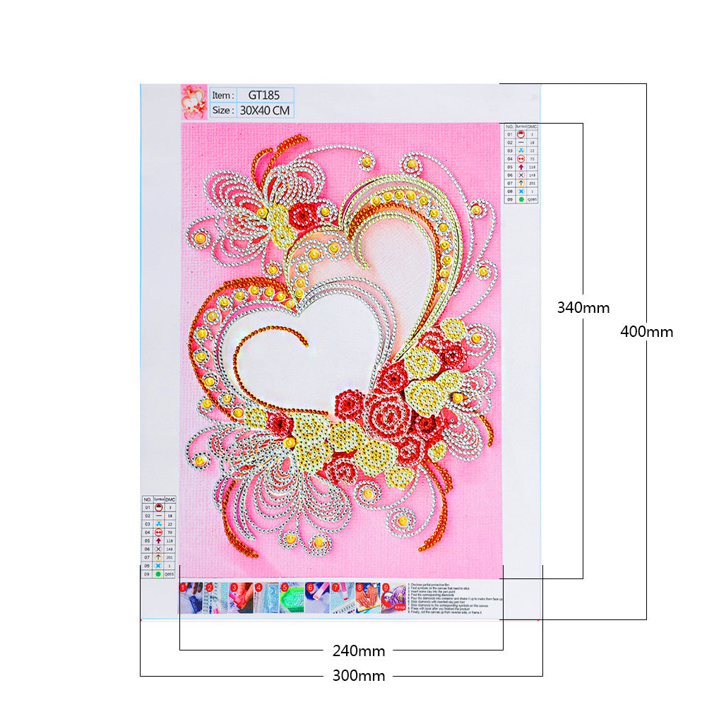 Flowers - Special Shaped Drill Diamond Painting 30*40CM