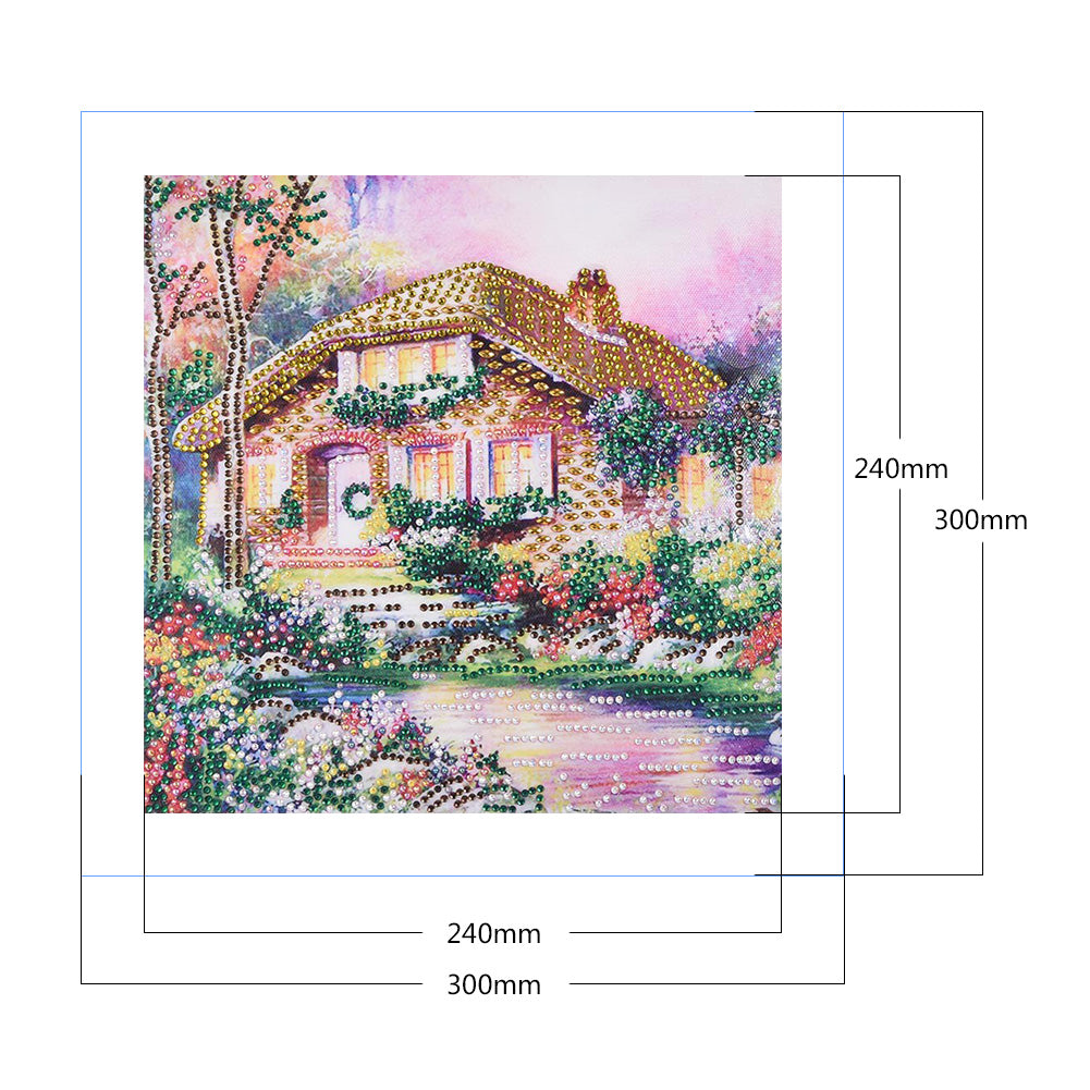 House Landscape - Special Shaped Drill Diamond Painting 30*30CM