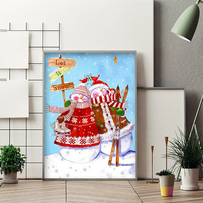 Snowman - Full Round Drill Diamond Painting 30*40CM