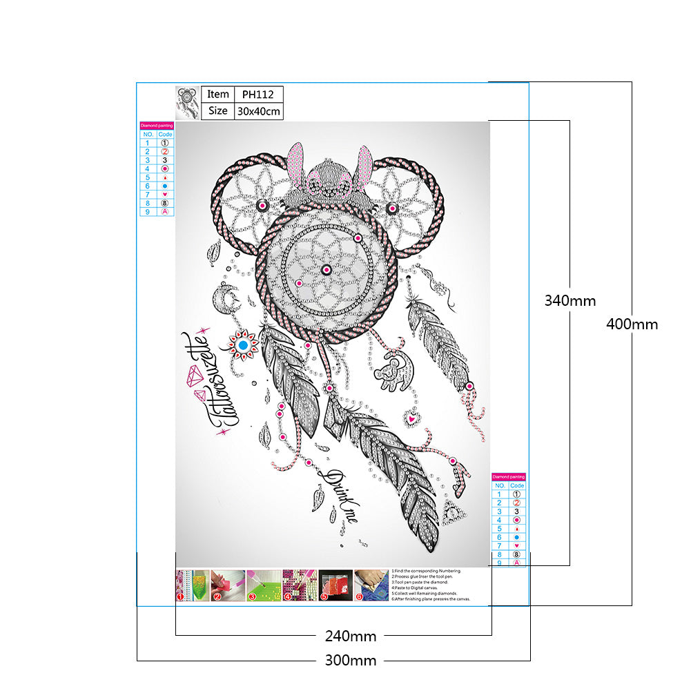 Dreamcatcher - Special Shaped Drill Diamond Painting 30*40CM