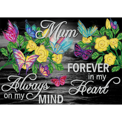 Butterfly Letters - Special Shaped Drill Diamond Painting 40*30CM