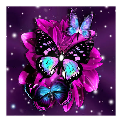 Butterfly - Full Round Drill Diamond Painting 30*30CM