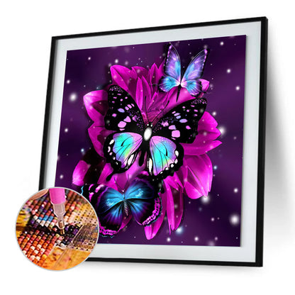 Butterfly - Full Round Drill Diamond Painting 30*30CM