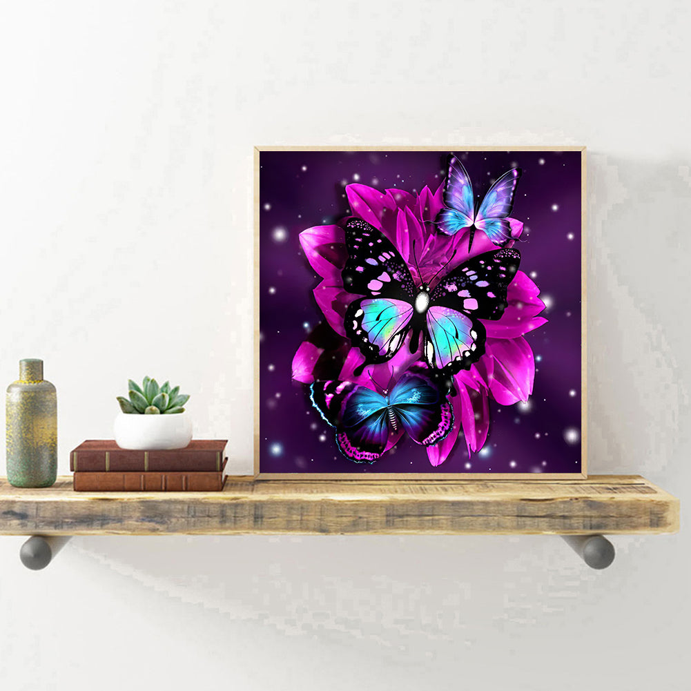 Butterfly - Full Round Drill Diamond Painting 30*30CM