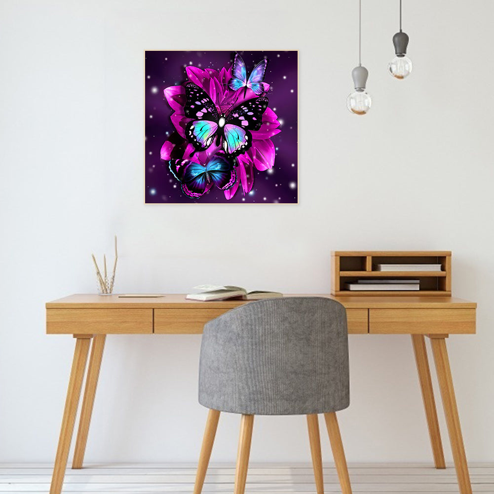 Butterfly - Full Round Drill Diamond Painting 30*30CM