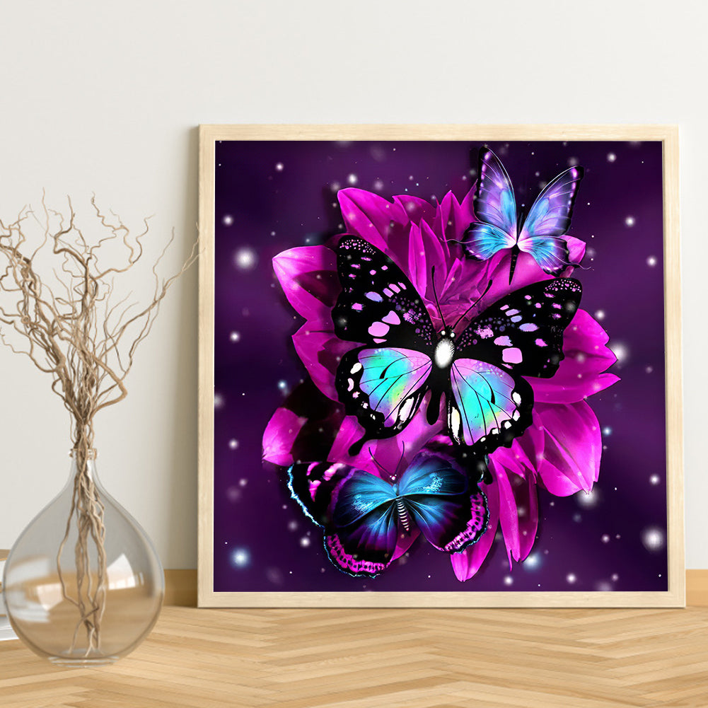 Butterfly - Full Round Drill Diamond Painting 30*30CM