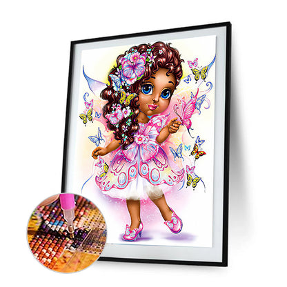 Butterfly Girl - Full Round Drill Diamond Painting 30*40CM