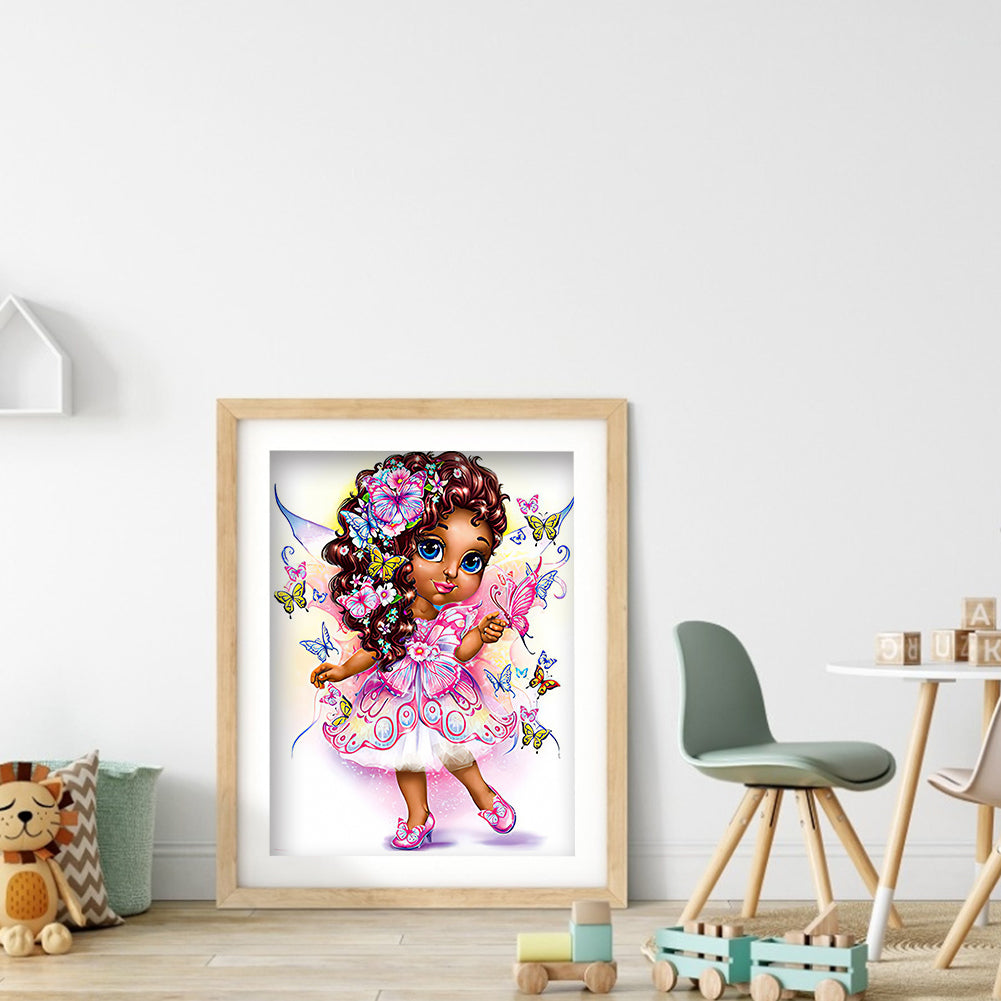 Butterfly Girl - Full Round Drill Diamond Painting 30*40CM