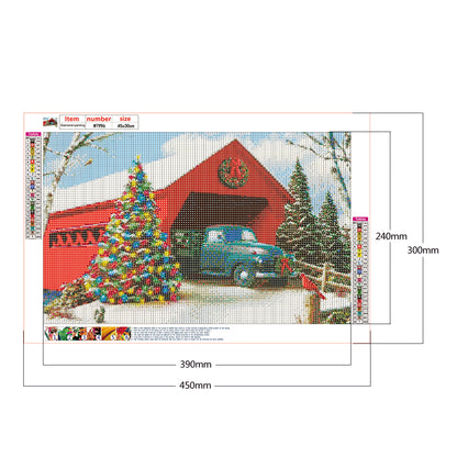 Christmas Car - Full Round Drill Diamond Painting 45*30CM