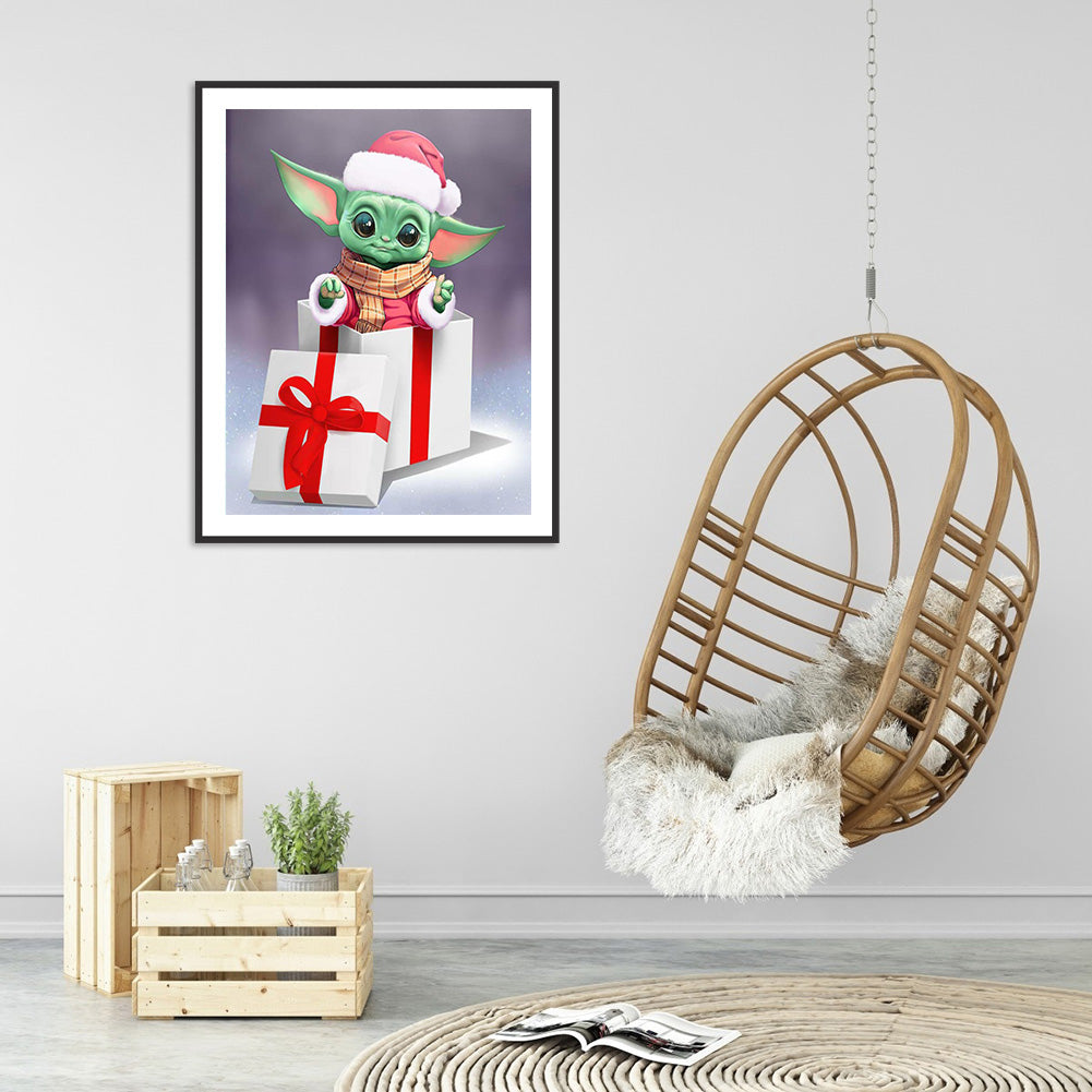 Christmas Yoda - Full Round Drill Diamond Painting 30*40CM