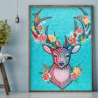 Deer - Special Shaped Drill Diamond Painting 30*40CM