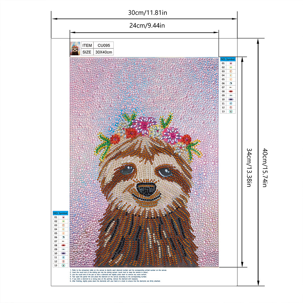 Sloth - Special Shaped Drill Diamond Painting 30*40CM